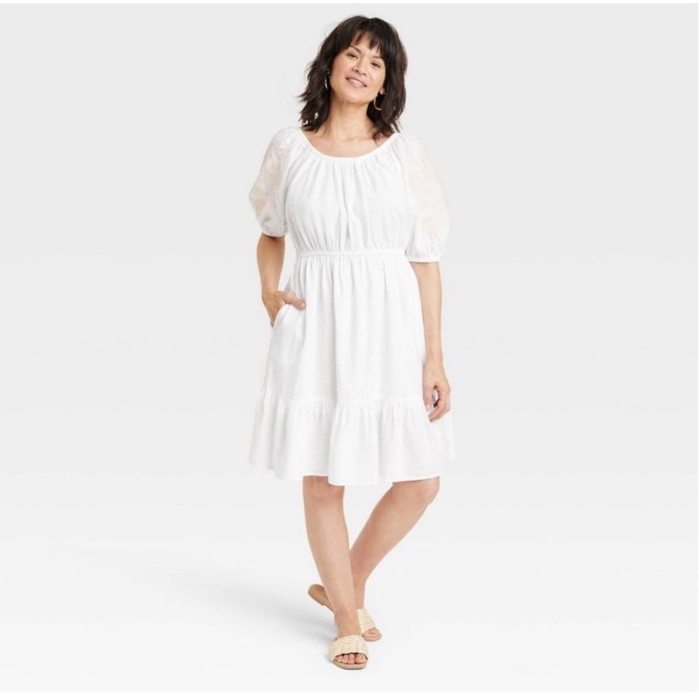 White ruffle dress